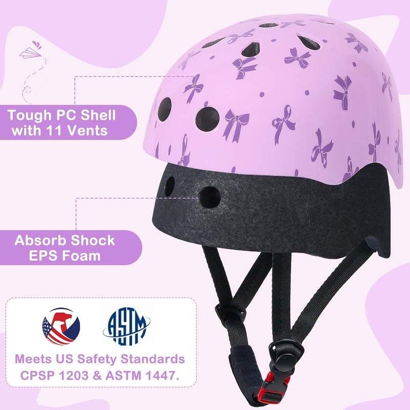 FIODAY Helmet for Kids 8-14, Kids Bike Helmet with DIY Bow, Adjustable Youth Bike Helmets Girls Helmets for Skating Bicycle Scooter Skateboard - Image 3